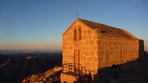Mount Sinai chapel, sunset